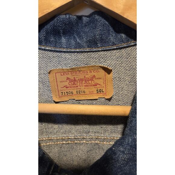 Vintage Levi’s 71506-0216 Denim Jean Trucker3 Jacket 50L Made in USA 2 Horse Tag - Picture 8 of 9